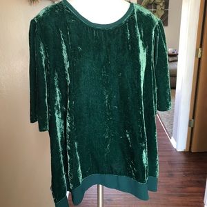 Maeve velvet top from Anthropologie